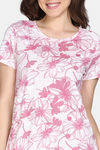Zivame Nature Trails Knit Cotton Knee Length Nightdress - Mauve Morn — thumbnail 5